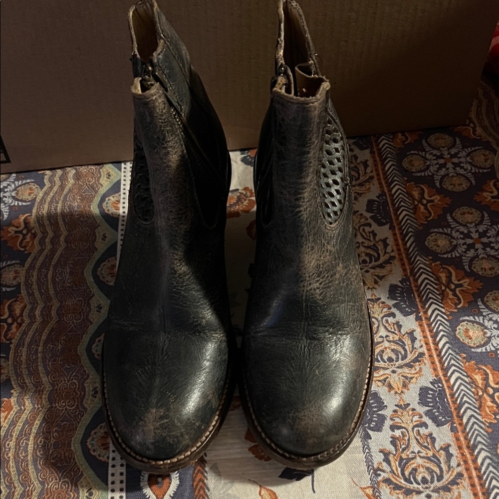 Bed Stu Black Heeled Boots